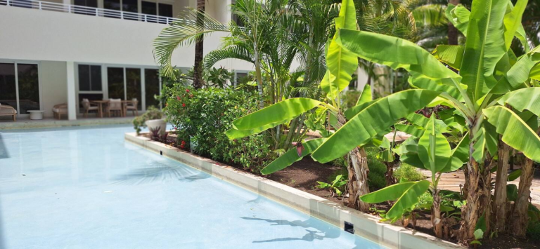 Harmony Hall Green poolside condo, Oistins, Barbados